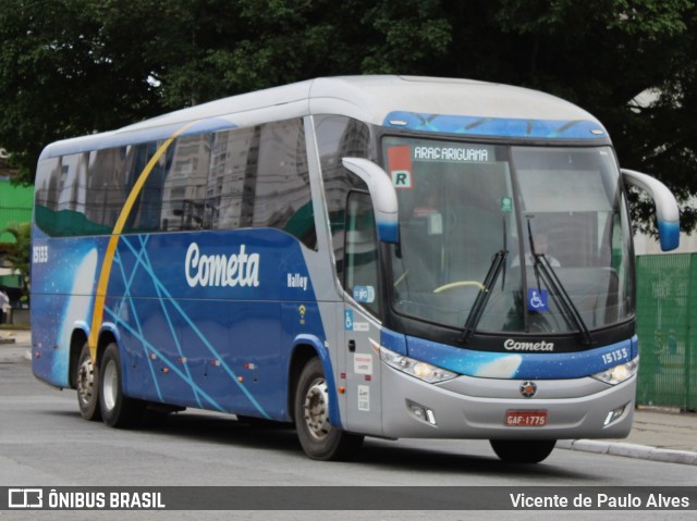 Viação Cometa 15133 na cidade de São Paulo, São Paulo, Brasil, por Vicente de Paulo Alves. ID da foto: 11708771.