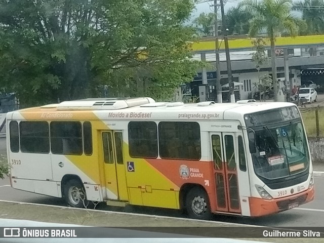 Viação Piracicabana Praia Grande 3910 na cidade de Praia Grande, São Paulo, Brasil, por Guilherme Silva. ID da foto: 11708745.