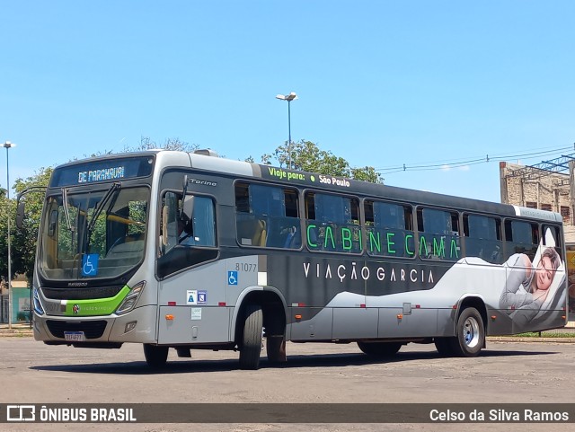 Viação Garcia 81077 na cidade de Paranavaí, Paraná, Brasil, por Celso da Silva Ramos. ID da foto: 11706983.