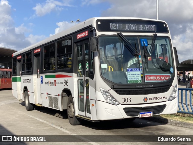 Borborema Imperial Transportes 303 na cidade de Recife, Pernambuco, Brasil, por Eduardo Senna. ID da foto: 11710650.