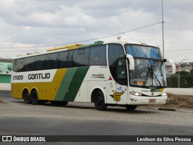 Empresa Gontijo de Transportes 17020 na cidade de Caruaru, Pernambuco, Brasil, por Lenilson da Silva Pessoa. ID da foto: 11711652.