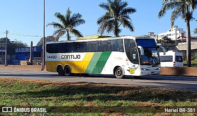 Empresa Gontijo de Transportes 14490 na cidade de Betim, Minas Gerais, Brasil, por Hariel BR-381. ID da foto: 11711374.