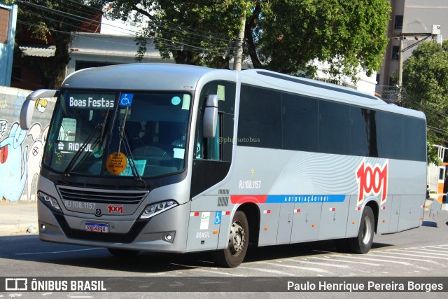 Auto Viação 1001 RJ 108.1157 na cidade de Niterói, Rio de Janeiro, Brasil, por Paulo Henrique Pereira Borges. ID da foto: 11711112.