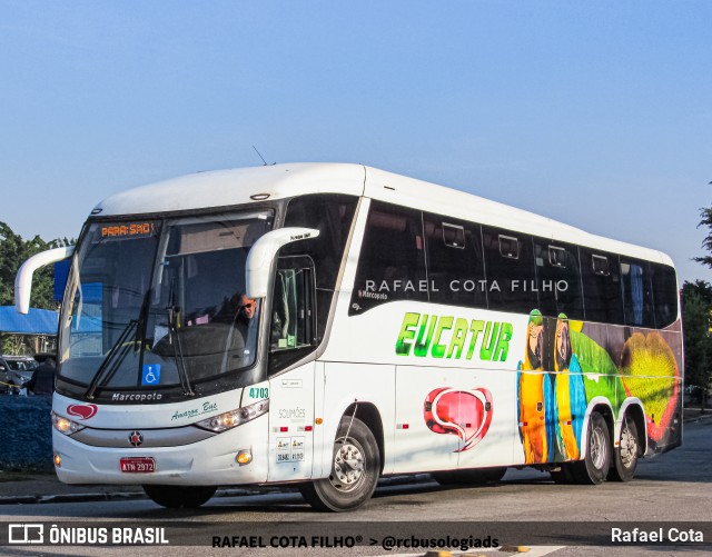 Eucatur - Empresa União Cascavel de Transportes e Turismo 4703 na cidade de São Paulo, São Paulo, Brasil, por Rafael Cota. Número da foto: #11710068.