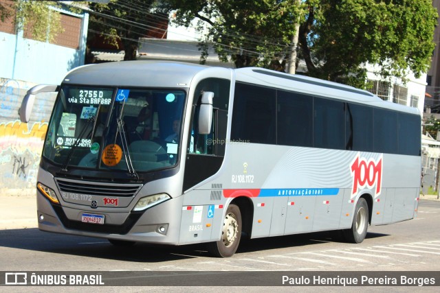 Auto Viação 1001 RJ 108.1172 na cidade de Niterói, Rio de Janeiro, Brasil, por Paulo Henrique Pereira Borges. ID da foto: 11711141.