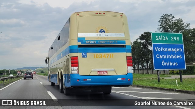 Viação Novo Horizonte 1034711 na cidade de Resende, Rio de Janeiro, Brasil, por Gabriel Nunes de Carvalho. Número da foto: #11710791.