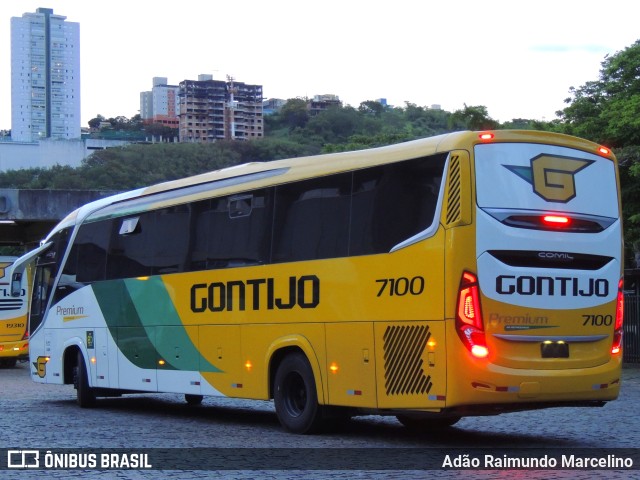 Empresa Gontijo de Transportes 7100 na cidade de Belo Horizonte, Minas Gerais, Brasil, por Adão Raimundo Marcelino. ID da foto: 11712260.