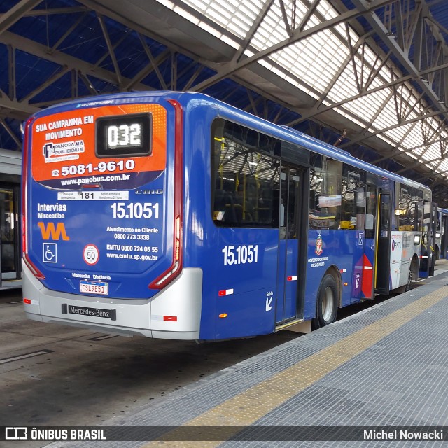 Viação Miracatiba 15.1051 na cidade de São Paulo, São Paulo, Brasil, por Michel Nowacki. Número da foto: #11712042.