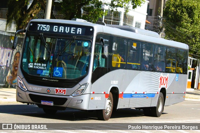 Auto Viação 1001 RJ 108.817 na cidade de Niterói, Rio de Janeiro, Brasil, por Paulo Henrique Pereira Borges. ID da foto: 11711137.