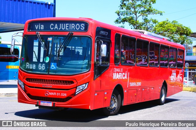 Viação Nossa Senhora do Amparo MAR 01.026 na cidade de Maricá, Rio de Janeiro, Brasil, por Paulo Henrique Pereira Borges. Número da foto: #11711091.