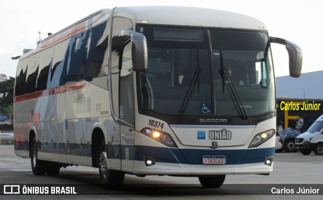 Expresso União 10374 na cidade de Goiânia, Goiás, Brasil, por Carlos Júnior. ID da foto: 11712018.