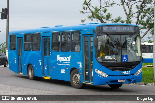 Biguaçu Transportes Coletivos Administração e Participação 1824 na cidade de Florianópolis, Santa Catarina, Brasil, por Diego Lip. Número da foto: #11668858.
