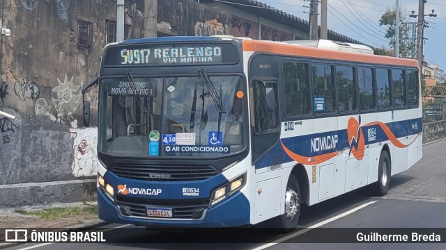Viação Novacap B51634 na cidade de Rio de Janeiro, Rio de Janeiro, Brasil, por Guilherme Breda. Número da foto: #11668390.