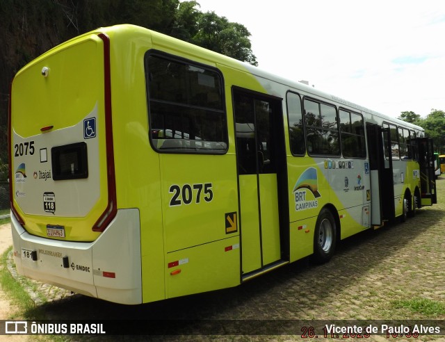 Itajaí Transportes Coletivos 2075 na cidade de Campinas, São Paulo, Brasil, por Vicente de Paulo Alves. ID da foto: 11668140.