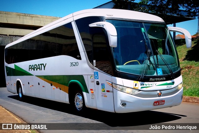 Viação Paraty 3520 na cidade de Jaú, São Paulo, Brasil, por João Pedro Henrique. Número da foto: #11668249.