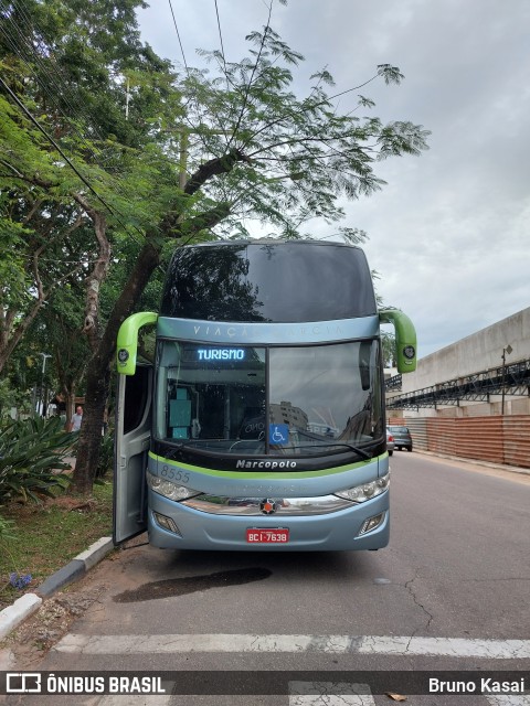 Viação Garcia 8555 na cidade de Serra Negra, São Paulo, Brasil, por Bruno Kasai. ID da foto: 11668052.