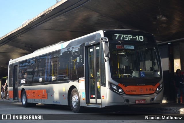TRANSPPASS - Transporte de Passageiros 8 1542 na cidade de São Paulo, São Paulo, Brasil, por Nicolas Matheusz. Número da foto: #11668856.