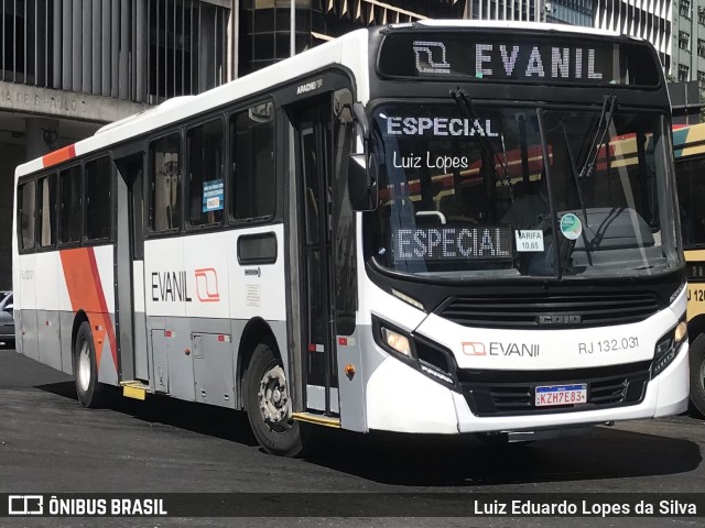 Evanil Transportes e Turismo RJ 132.031 na cidade de Rio de Janeiro, Rio de Janeiro, Brasil, por Luiz Eduardo Lopes da Silva. Número da foto: #11669614.