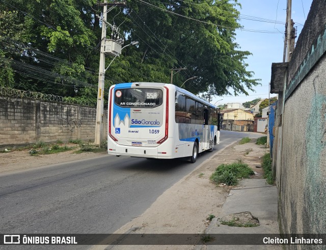 Icaraí Auto Transportes 1.059 na cidade de São Gonçalo, Rio de Janeiro, Brasil, por Cleiton Linhares. ID da foto: 11668076.