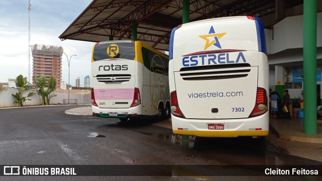 Viação Estrela 7302 na cidade de Rio Verde, Goiás, Brasil, por Cleiton Feitosa. ID da foto: 11715029.