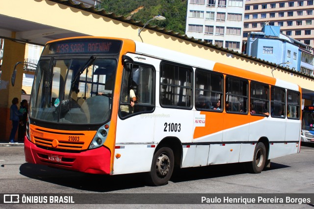 Petro Ita Transportes Coletivos de Passageiros 21003 na cidade de Petrópolis, Rio de Janeiro, Brasil, por Paulo Henrique Pereira Borges. ID da foto: 11714780.