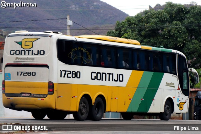 Empresa Gontijo de Transportes 17280 na cidade de Manoel Vitorino, Bahia, Brasil, por Filipe Lima. Número da foto: #11715250.
