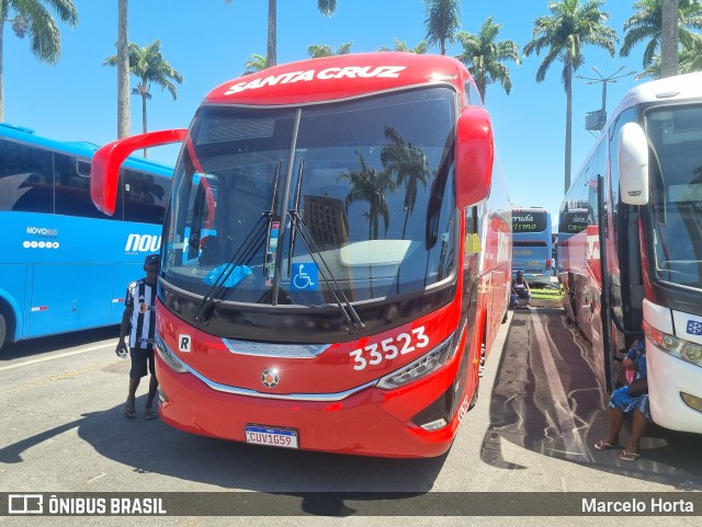 Viação Santa Cruz 33523 na cidade de Aparecida, São Paulo, Brasil, por Marcelo Horta. ID da foto: 11712622.