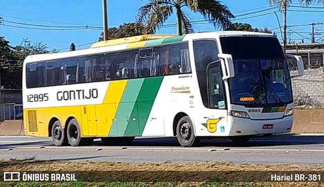 Empresa Gontijo de Transportes 12895 na cidade de Betim, Minas Gerais, Brasil, por Hariel BR-381. Número da foto: #11714450.