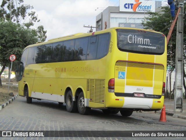 Viação Itapemirim 8867 na cidade de Caruaru, Pernambuco, Brasil, por Lenilson da Silva Pessoa. ID da foto: 11714141.