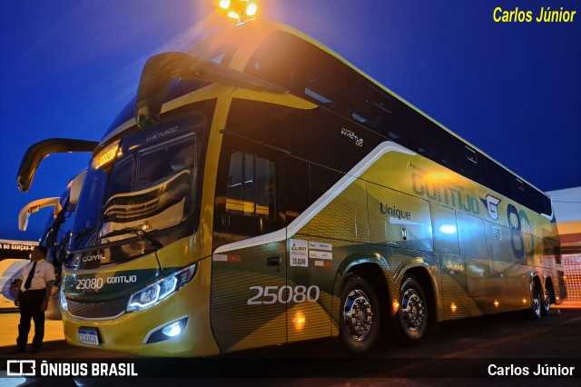 Empresa Gontijo de Transportes 25080 na cidade de Goiânia, Goiás, Brasil, por Carlos Júnior. ID da foto: 11714779.