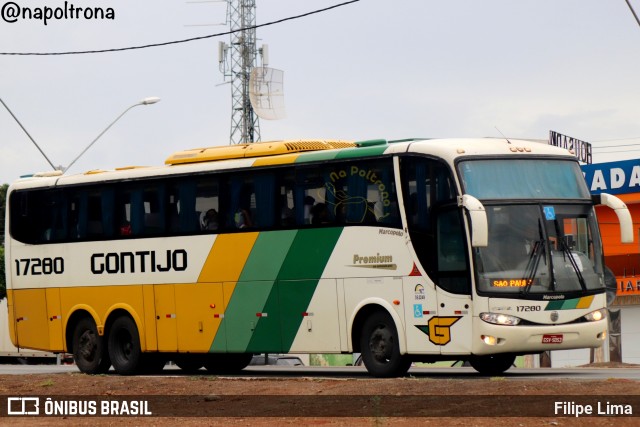 Empresa Gontijo de Transportes 17280 na cidade de Manoel Vitorino, Bahia, Brasil, por Filipe Lima. Número da foto: #11715252.