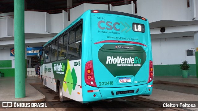 Viação Itapetinga 222418 na cidade de Rio Verde, Goiás, Brasil, por Cleiton Feitosa. ID da foto: 11714624.