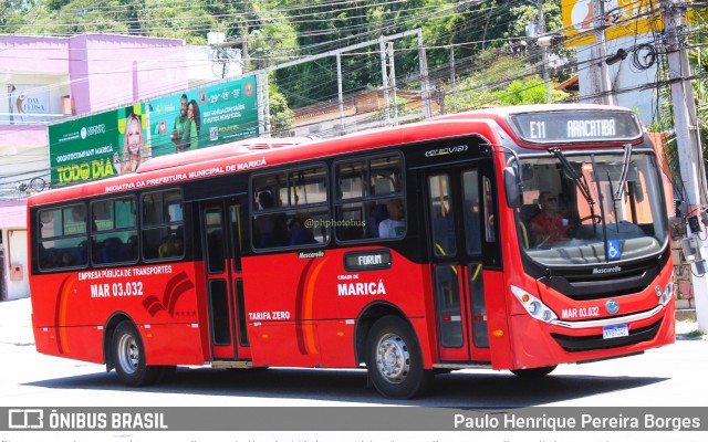 EPT - Empresa Pública de Transportes de Maricá MAR 03.032 na cidade de Maricá, Rio de Janeiro, Brasil, por Paulo Henrique Pereira Borges. Número da foto: #11717627.