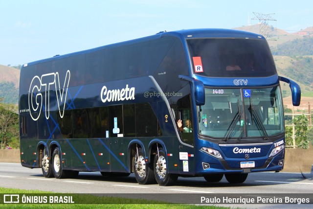 Viação Cometa 721303 na cidade de Roseira, São Paulo, Brasil, por Paulo Henrique Pereira Borges. ID da foto: 11717688.