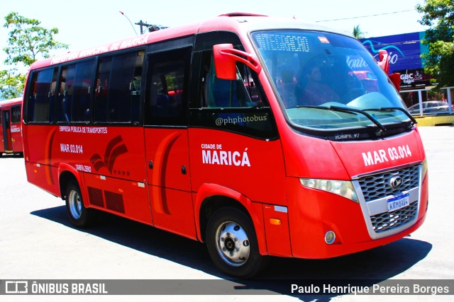 EPT - Empresa Pública de Transportes de Maricá MAR 03.014 na cidade de Maricá, Rio de Janeiro, Brasil, por Paulo Henrique Pereira Borges. ID da foto: 11717622.