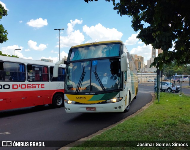 Empresa Gontijo de Transportes 14015 na cidade de Ribeirão Preto, São Paulo, Brasil, por Josimar Gomes Simoes. ID da foto: 11715472.