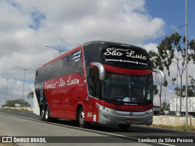 Expresso São Luiz 8040 na cidade de Caruaru, Pernambuco, Brasil, por Lenilson da Silva Pessoa. Número da foto: #11720219.