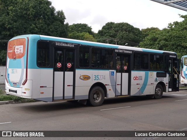 Rota Sol > Vega Transporte Urbano 35274 na cidade de Fortaleza, Ceará, Brasil, por Lucas Caetano Caetano. ID da foto: 11718946.