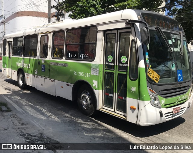 Viação Vera Cruz RJ 205.018 na cidade de Duque de Caxias, Rio de Janeiro, Brasil, por Luiz Eduardo Lopes da Silva. ID da foto: 11718190.