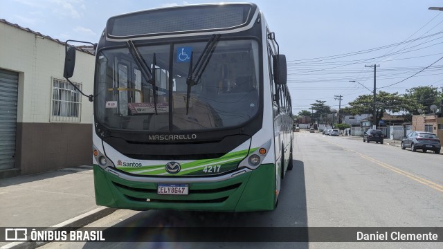 Viação Piracicabana Santos 4217 na cidade de Santos, São Paulo, Brasil, por Daniel Clemente. Número da foto: #11719114.