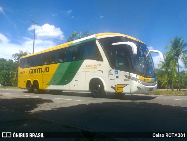 Empresa Gontijo de Transportes 18635 na cidade de Ipatinga, Minas Gerais, Brasil, por Celso ROTA381. ID da foto: 11721161.