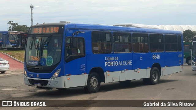 SOPAL - Sociedade de Ônibus Porto-Alegrense Ltda. 6646 na cidade de Porto Alegre, Rio Grande do Sul, Brasil, por Gabriel da Silva Ristow. Número da foto: #11722113.