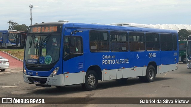 SOPAL - Sociedade de Ônibus Porto-Alegrense Ltda. 6646 na cidade de Porto Alegre, Rio Grande do Sul, Brasil, por Gabriel da Silva Ristow. ID da foto: 11722113.