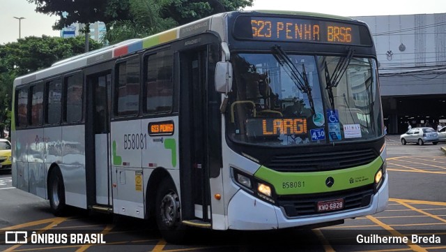Viação Nossa Senhora de Lourdes B58081 na cidade de Rio de Janeiro, Rio de Janeiro, Brasil, por Guilherme Breda. Número da foto: #11720669.