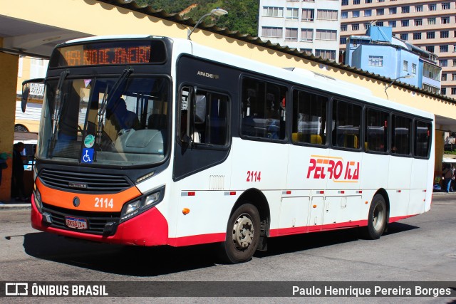 Petro Ita Transportes Coletivos de Passageiros 2114 na cidade de Petrópolis, Rio de Janeiro, Brasil, por Paulo Henrique Pereira Borges. Número da foto: #11722442.