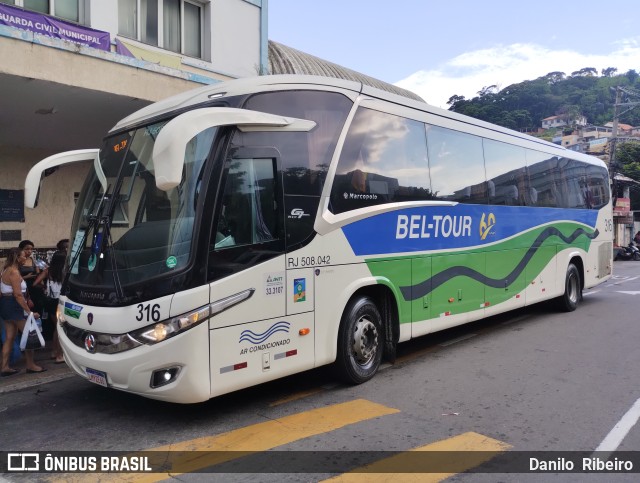 Bel-Tour Transportes e Turismo 316 na cidade de Barra do Piraí, Rio de Janeiro, Brasil, por Danilo  Ribeiro. Número da foto: #11721535.