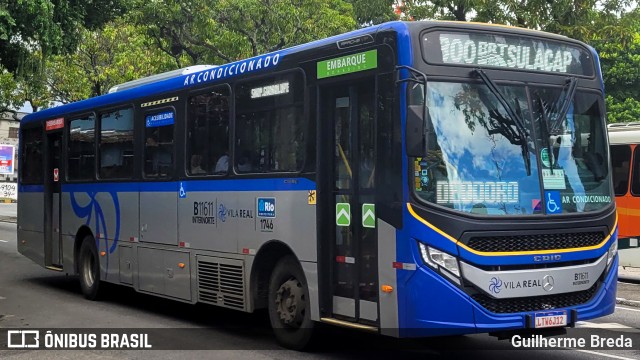 Viação Vila Real B11611 na cidade de Rio de Janeiro, Rio de Janeiro, Brasil, por Guilherme Breda. Número da foto: #11720803.