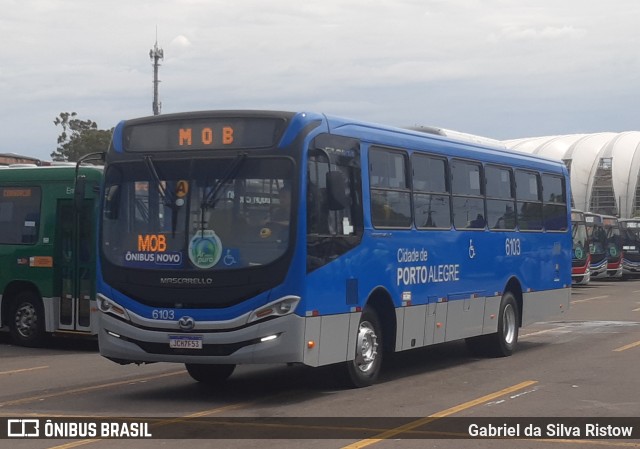 Auto Viação Navegantes 6103 na cidade de Porto Alegre, Rio Grande do Sul, Brasil, por Gabriel da Silva Ristow. ID da foto: 11722128.