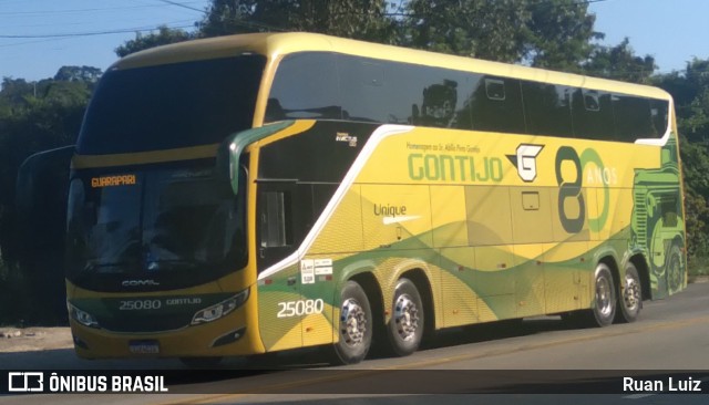 Empresa Gontijo de Transportes 25080 na cidade de Santa Luzia, Minas Gerais, Brasil, por Ruan Luiz. Número da foto: #11720865.