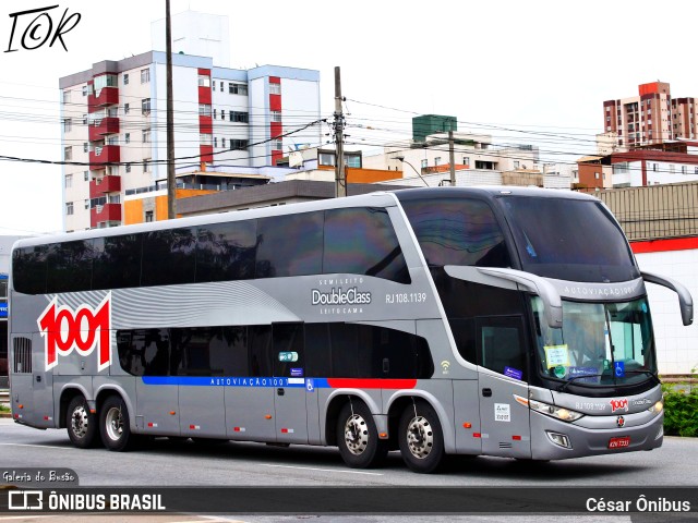 Auto Viação 1001 RJ 108.1139 na cidade de Belo Horizonte, Minas Gerais, Brasil, por César Ônibus. ID da foto: 11721978.